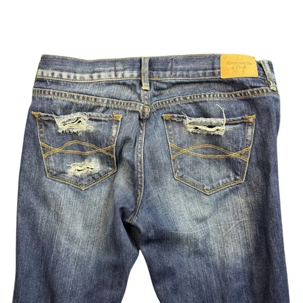 Abercrombie & Fitch Jeans Womens Size 6 Blue Jean Distressed New York - Picture 5 of 8